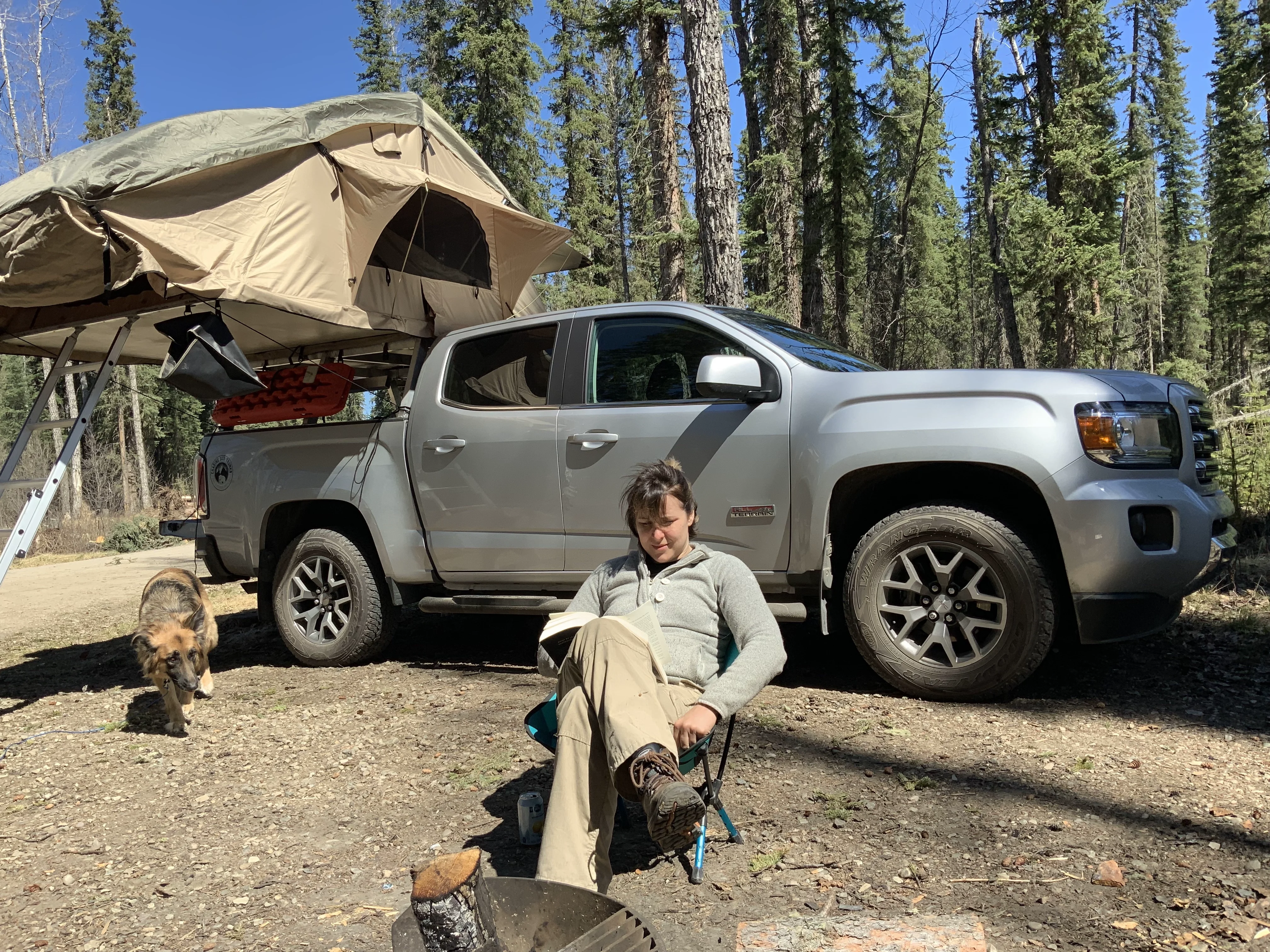 Pac on first adventure in the Rockies with completed rack